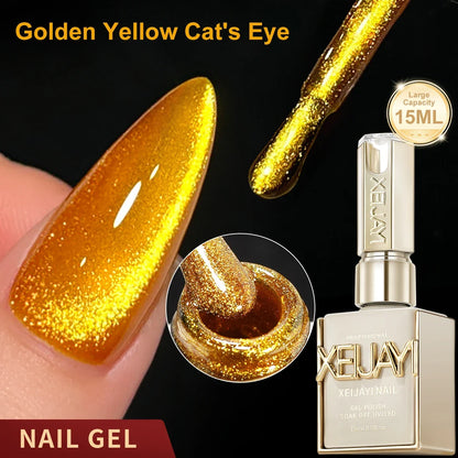 XEIJAYI 1pc 15ML Blue cat eye Nail Gel polish Semi Permanent Nail Art Soaking UV LED Nail Salon DIY Nail Salon Gel