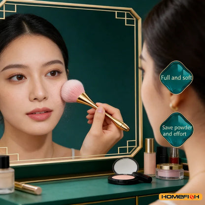Small Fluffy Soft Powder Brush for Blush & Setting Powder, Waist Design Beauty Tool