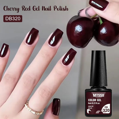 Mtssii 6ML Chocolate Color Gel Nail Polish Brown Semi Permanent UV Gel Autumn Winter Popular Soak Off Nail Art Gel Varnishes