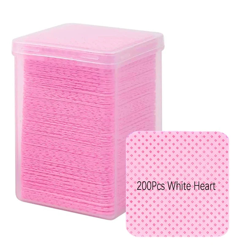 LULAA Glue Wipes Lint Free Nail Wipes Non-Woven Fabric Lash Glue Wipes Nail Polish Remover Wipes Use for Nail Polish Remover