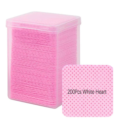 LULAA Glue Wipes Lint Free Nail Wipes Non-Woven Fabric Lash Glue Wipes Nail Polish Remover Wipes Use for Nail Polish Remover