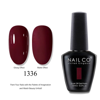 NAILCO 15ml Brown Nails Art Red Color Gel Nail Polish Semi-permanent UV Gel Polish Coffee Manicure Chocolate Hybrid Nail Varnish