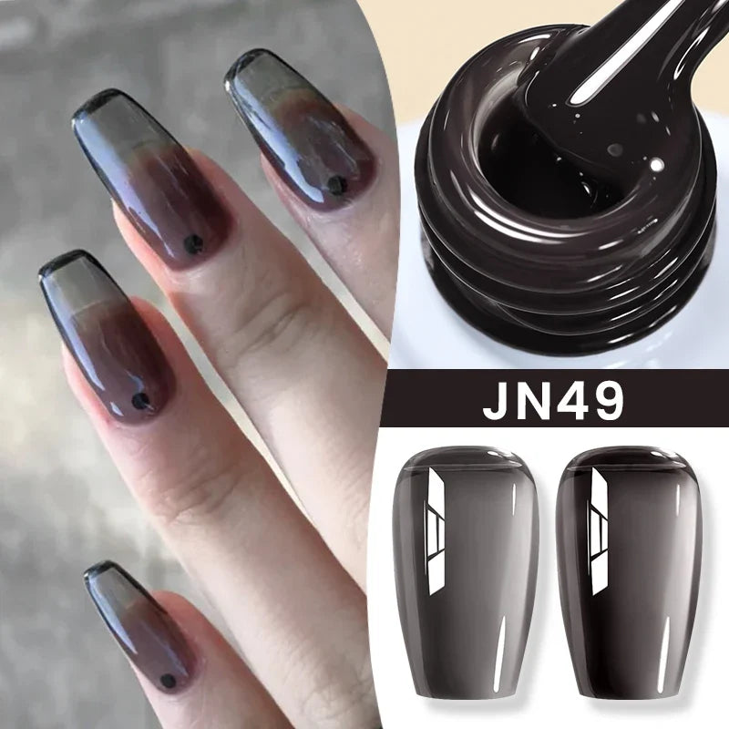 BORN PRETTY 10ml Jelly Nude Gel Nail Polish 50 Colors Semi Transparent Nail Art Nail Supplies Soak off UV LED Nails Gel Varnish