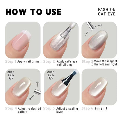 1Pcs/20Pcs Nail Art Magnetic Pen 3D Cat Eye Painting Nails Art Design Dual-Ended Magnet Wand Gel Polish Magic for Manicure