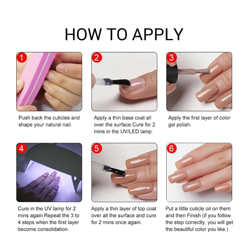 NAILCO 15ml Nails Art Gel Lack Polish Summer Hybrid Nail Varnish Manicure UV Top Coat Base HEMA TPO FREE Esmalte Nail Gel Polish