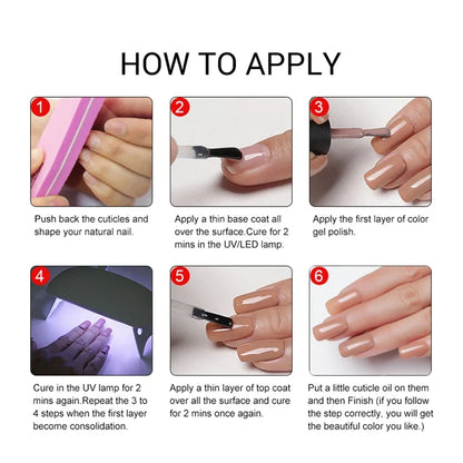 NAILCO 15ml Nails Art Gel Lack Polish Summer Hybrid Nail Varnish Manicure UV Top Coat Base HEMA TPO FREE Esmalte Nail Gel Polish