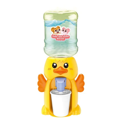 Kids Mini Dual Water Dispenser Toy Cute Water Juice Milk Drinking Fountain Simulation Kitchen Toys for Boys Girls Gift