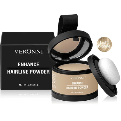 Hairline powder set in Light Blonde shade with compact, box, and sponge