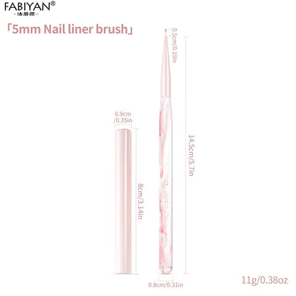Nail Art Liner Brushes Elongated Lines Striping Drawing Painting Brushes For Manicure Beauty Salon Nails Products Manicure Tools