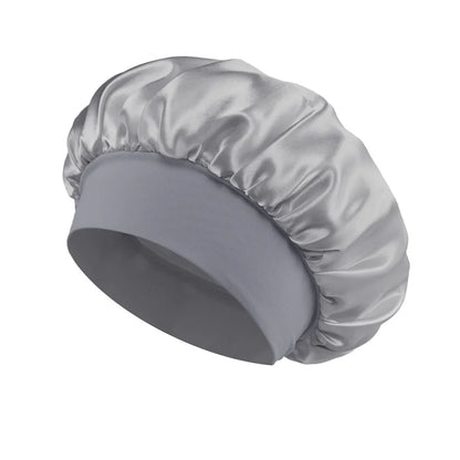 1pcs Soft Silk Satin Lined Bonnet Large Satin Hair Bonnet Household Sleep Shower Cap Hair Wrap Cover for Long Hair Salon Tool