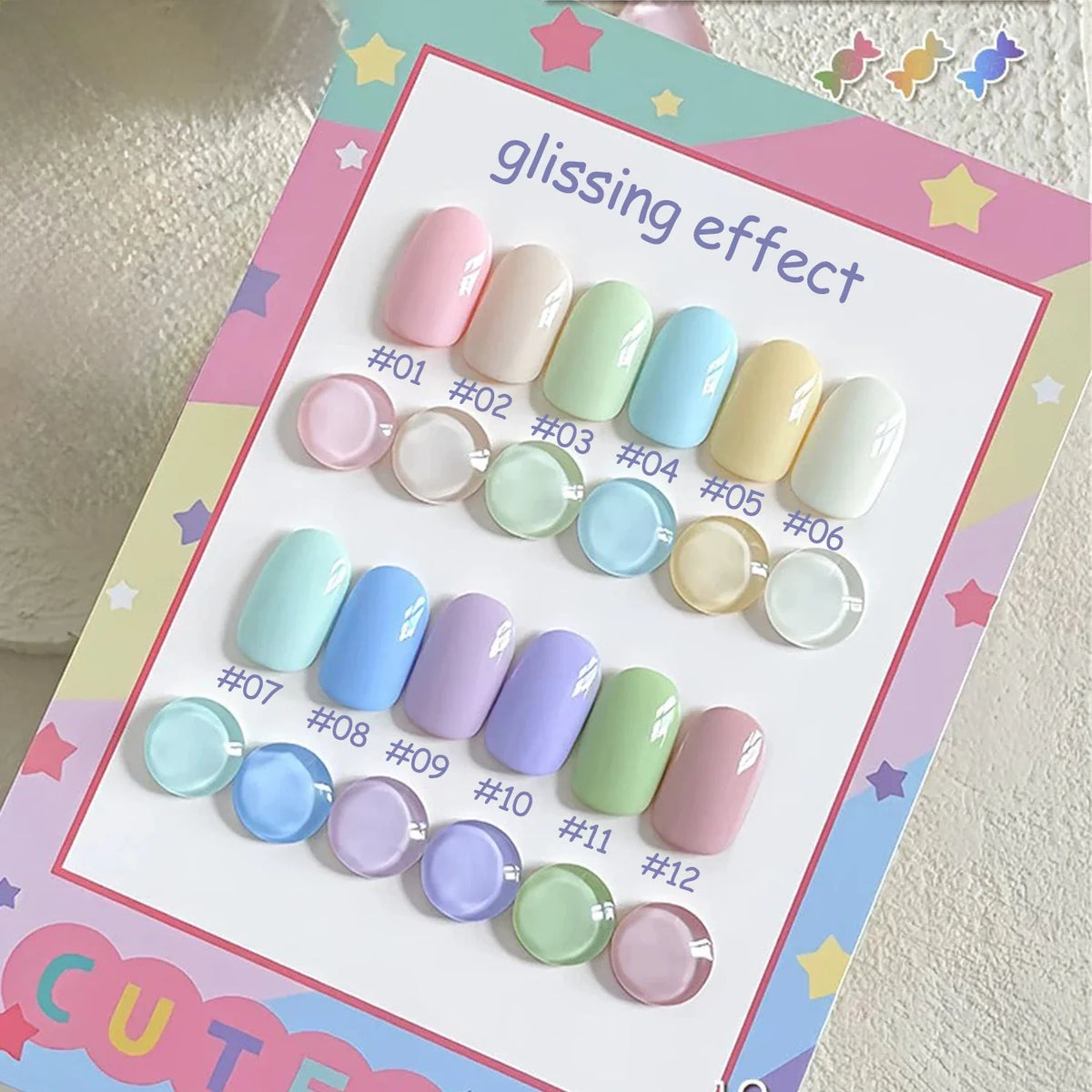 MIANEL 12ML Blue Nails Candy Party Nude Gel Nail Polish 2026 New Mint Green Dopamine Macaron Color Nail Polish Nail Art 1-12pcs