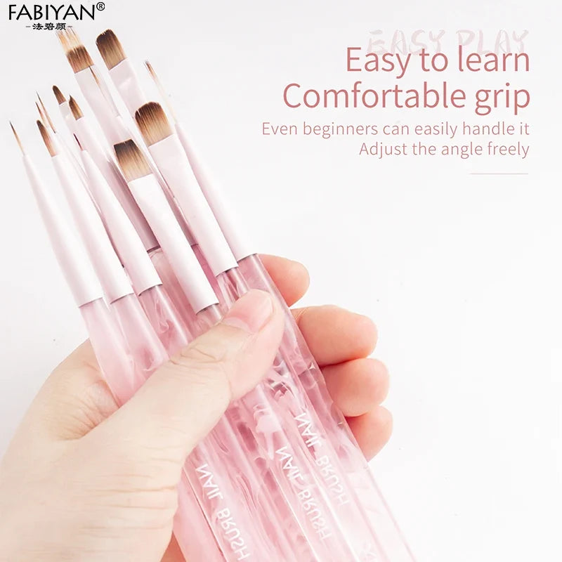 Nail Art Liner Brushes Elongated Lines Striping Drawing Painting Brushes For Manicure Beauty Salon Nails Products Manicure Tools