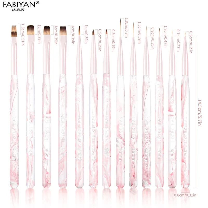 Nail Art Liner Brushes Elongated Lines Striping Drawing Painting Brushes For Manicure Beauty Salon Nails Products Manicure Tools
