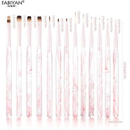 Nail Art Liner Brushes Elongated Lines Striping Drawing Painting Brushes For Manicure Beauty Salon Nails Products Manicure Tools