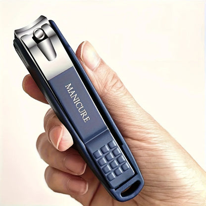 Stainless Steel Nail Clippers Manicure Tools Large Opening Nail Trimmer Anti Splash Design Sharp Edge Christmas Gift