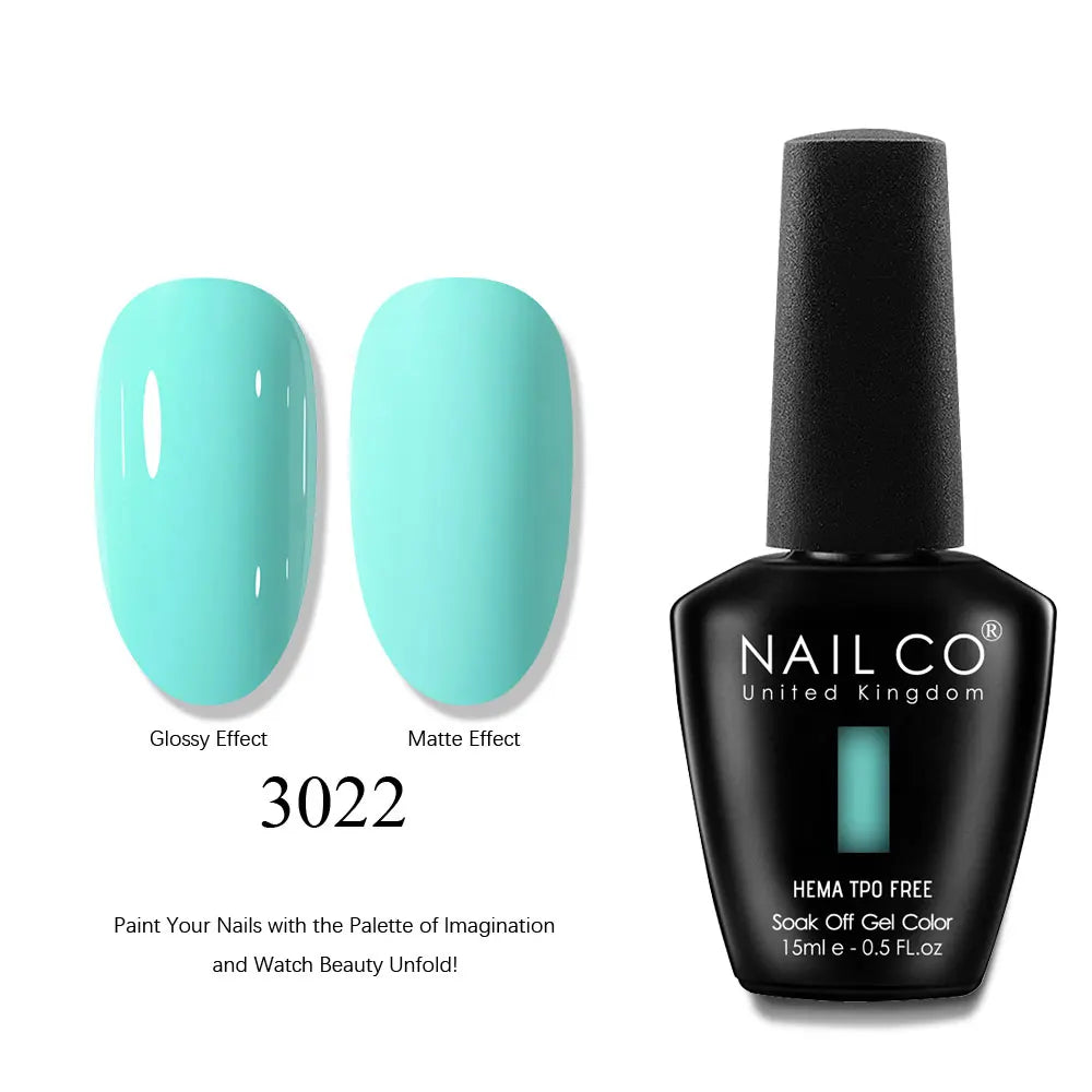 NAILCO 15ml Nails Art Gel Lack Polish Summer Hybrid Nail Varnish Manicure UV Top Coat Base HEMA TPO FREE Esmalte Nail Gel Polish