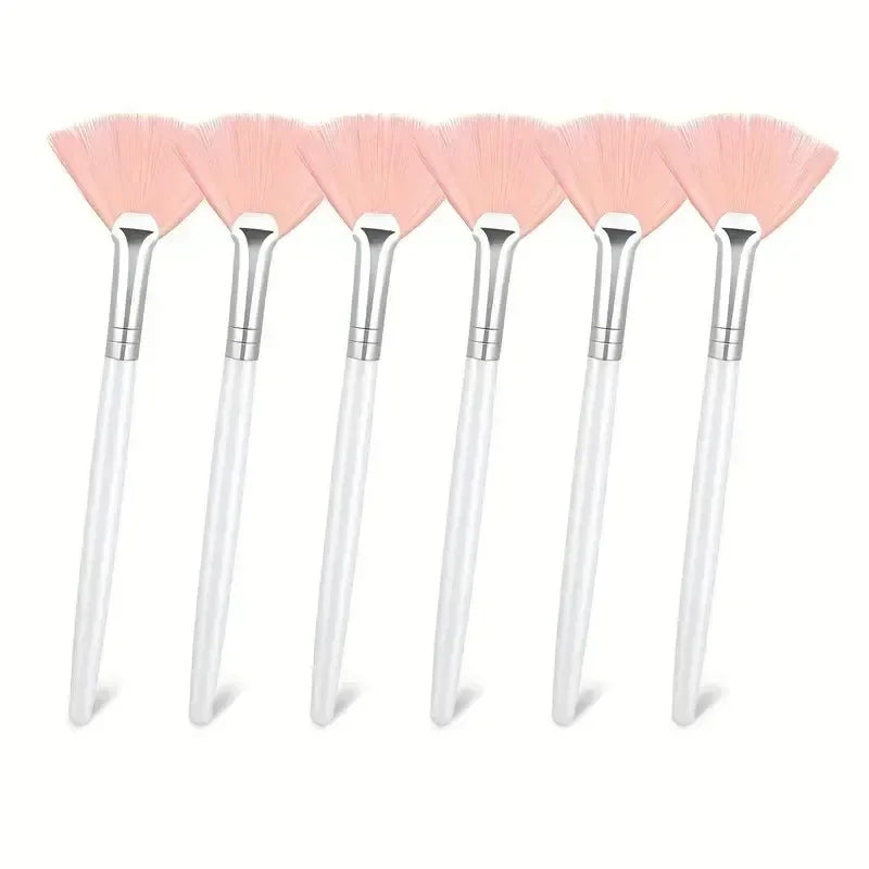 3/6/12 Pieces Facial Fan Mask Brushes Soft Mask Brush Applicator Esthetician Facial Mask Brushes For Women Girls Cosmetic Tools