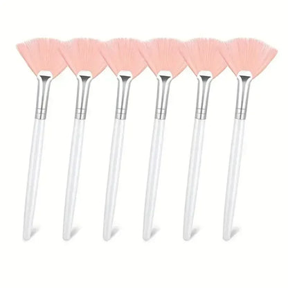3/6/12 Pieces Facial Fan Mask Brushes Soft Mask Brush Applicator Esthetician Facial Mask Brushes For Women Girls Cosmetic Tools
