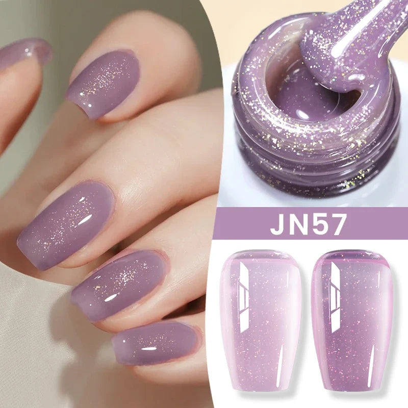 BORN PRETTY 10ml Jelly Nude Gel Nail Polish 50 Colors Semi Transparent Nail Art Nail Supplies Soak off UV LED Nails Gel Varnish