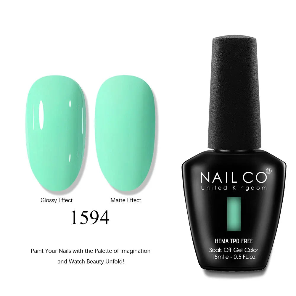 NAILCO 15ml Nails Art Gel Lack Polish Summer Hybrid Nail Varnish Manicure UV Top Coat Base HEMA TPO FREE Esmalte Nail Gel Polish