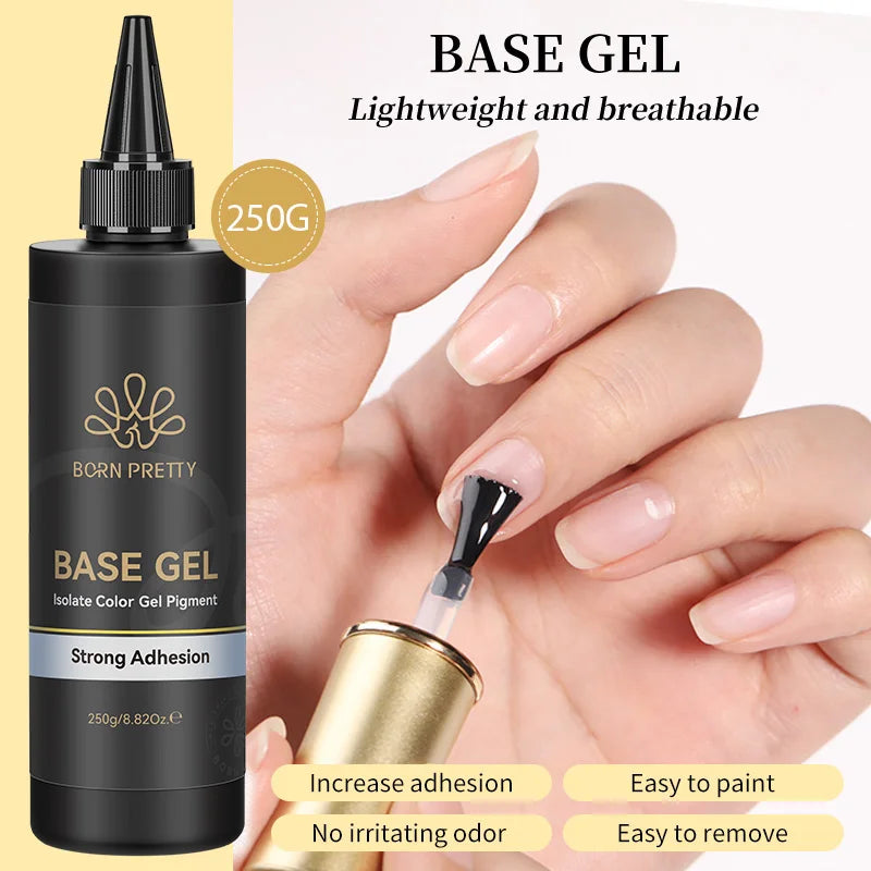 BORN PRETTY 250g Super Top Coat Professional Nail Art Soak Off Top Coat Long-lasting Anti-Stain Functional Gel Polish