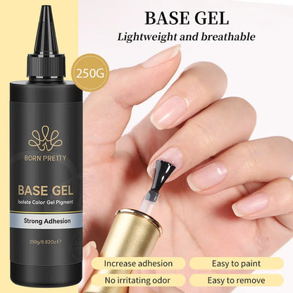 BORN PRETTY 250g Super Top Coat Professional Nail Art Soak Off Top Coat Long-lasting Anti-Stain Functional Gel Polish