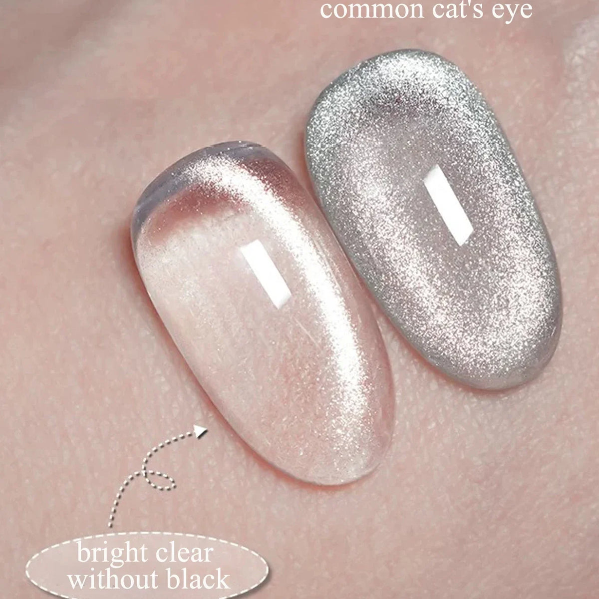 1-12pcs WS Hot Style Non-gray Universal White Cat Eye Gel Nail Polish Super Flash White Glass Bead Nail Art Nail Suppies