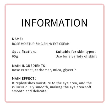 SADOER Rose Eye Cream Anti Dark Circles Removal Eye Bags Firming Moisturizing Beauty Eyes Creams Skin Care Products