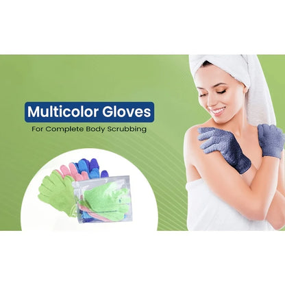 Exfoliating Shower Bath Glove Set  Deep Cleaning Body Scrub Spa Massage Glove for Skin - Bath Bomb Included