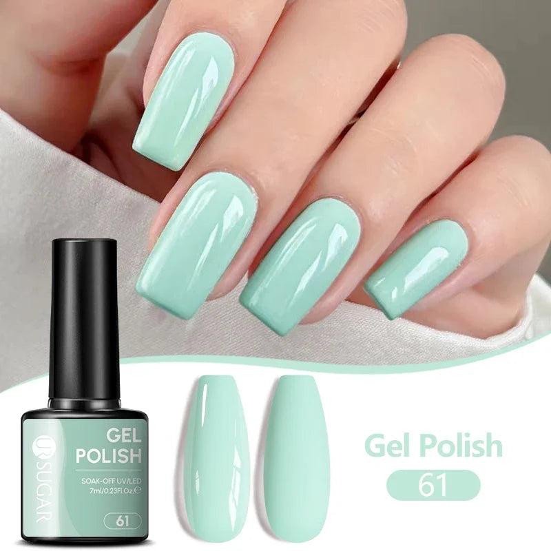 UR SUGAR 7ML Nail Gel Fresh Macaron 107 Colors All For Manicure Semi Permanent Soak Off LED UV Long-Lasting Nail Art Varnish