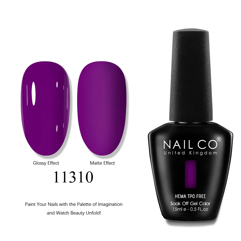 NAILCO 15ml Nails Art Gel Lack Polish Summer Hybrid Nail Varnish Manicure UV Top Coat Base HEMA TPO FREE Esmalte Nail Gel Polish