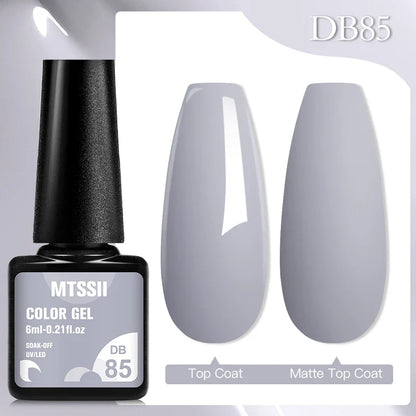 Mtssii 6ML Chocolate Color Gel Nail Polish Brown Semi Permanent UV Gel Autumn Winter Popular Soak Off Nail Art Gel Varnishes