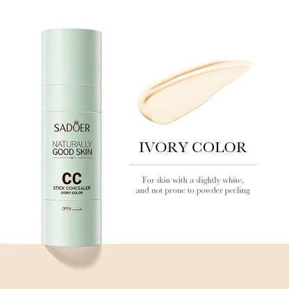 SADOER Concealer CC Stick Concealer Not Take Off Makeup Waterproof Consolidation Moisturizing Makeup Concealer