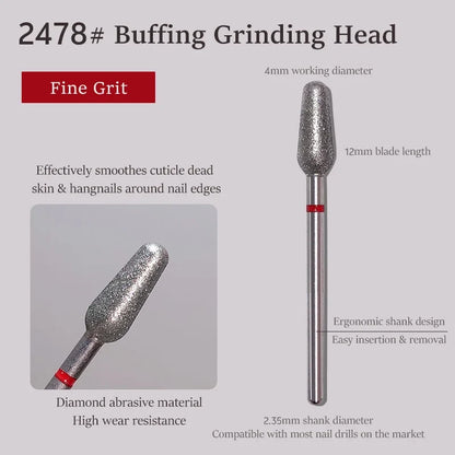 Electric Diamond Nail Drill Bit Sand Nail Files Cuticle Polishing Manicure Tool for Professional Nail Cleaning And Polishing
