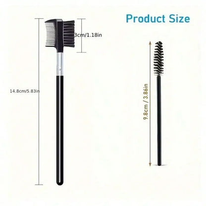 Eyebrow Brush,11-In-1 Eyelash Grooming Kit, Includes Eyelash Curler With Comb Separator, Eyelash Wand,  4 Silicone Refill Pads