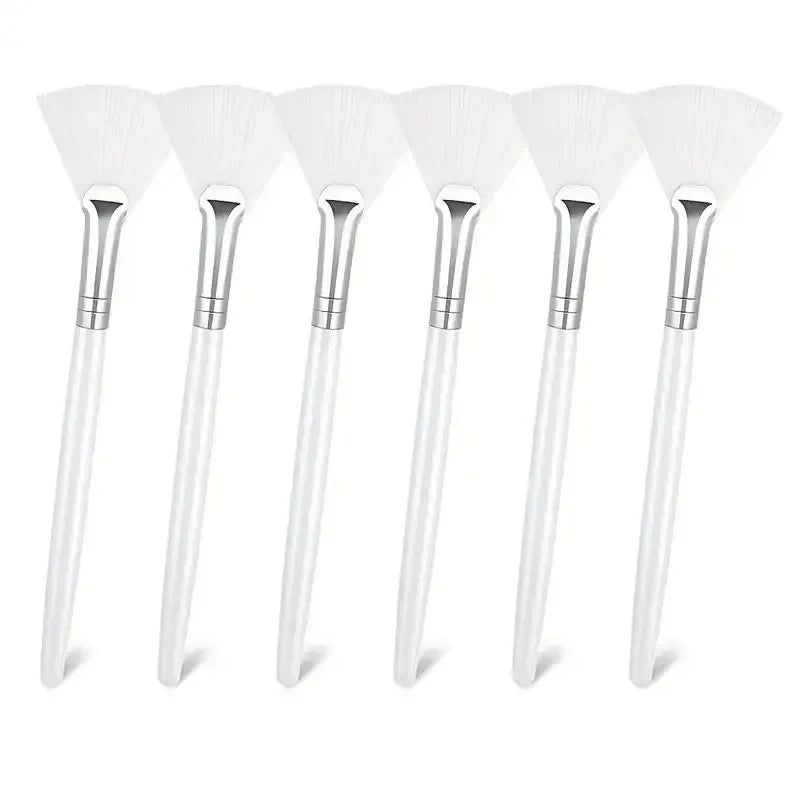 3/6/12 Pieces Facial Fan Mask Brushes Soft Mask Brush Applicator Esthetician Facial Mask Brushes For Women Girls Cosmetic Tools