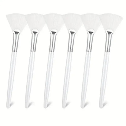 3/6/12 Pieces Facial Fan Mask Brushes Soft Mask Brush Applicator Esthetician Facial Mask Brushes For Women Girls Cosmetic Tools