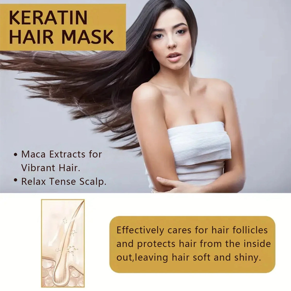 Magical Keratin Hair Mask For Maltreated Hair 9Seconds Repairing Damaged Frizzy Hairs Smoothing Nourish Straightening Hair Care