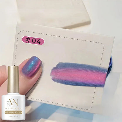 MIANEL Blue Tears Cat Eye Nail Polish Unique Blue Color and Magnetic Powder Create a Dreamy and Romantic Blue Nail Art Effect