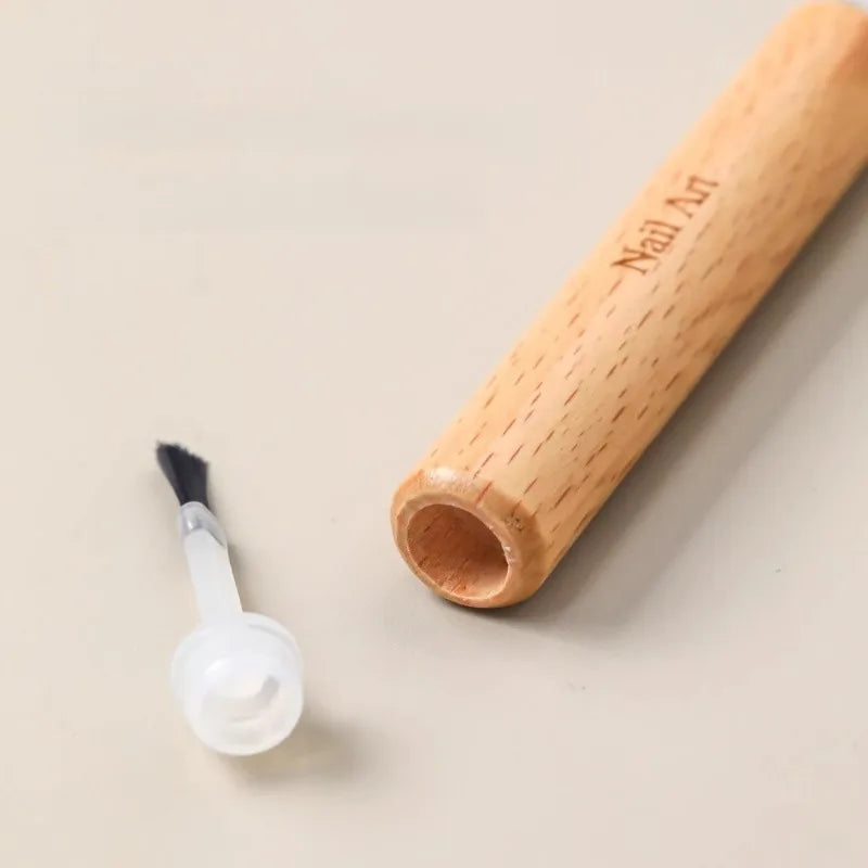 Professional Nail Art Brush Set Multi-Functional Nail Polish Brushes with Detachable Wooden Grip Nail Art Tools Nail Accessories