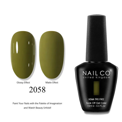 NAILCO 15ml Nails Art Gel Lack Polish Summer Hybrid Nail Varnish Manicure UV Top Coat Base HEMA TPO FREE Esmalte Nail Gel Polish