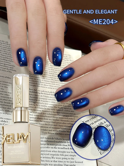 XEIJAYI 1pc 15ML Blue cat eye Nail Gel polish Semi Permanent Nail Art Soaking UV LED Nail Salon DIY Nail Salon Gel