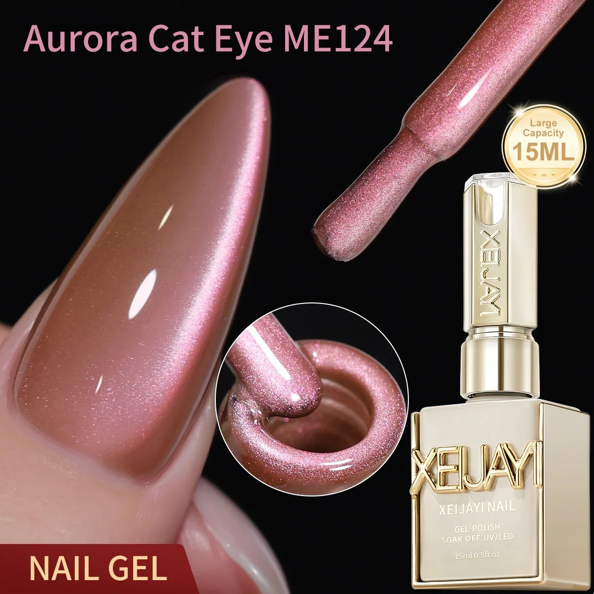 XEIJAYI 1pc 15ML Blue cat eye Nail Gel polish Semi Permanent Nail Art Soaking UV LED Nail Salon DIY Nail Salon Gel