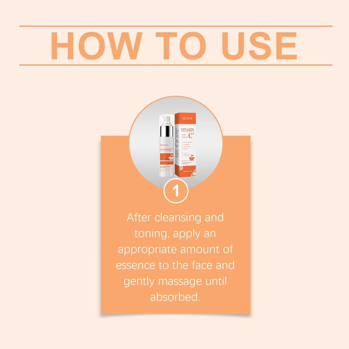Eelhoe Vitamin C Facial Essence Moisturizing Lifting Reduce Fine Lines Keep Smoothing Anti A-ging Remove Acne Face Firming Serum