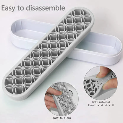 Silicon Nail Brush Makeup Brush Display Stand Rack Storage Case Brush Drying Shelf Brush Holder Make UP Holder Organizer