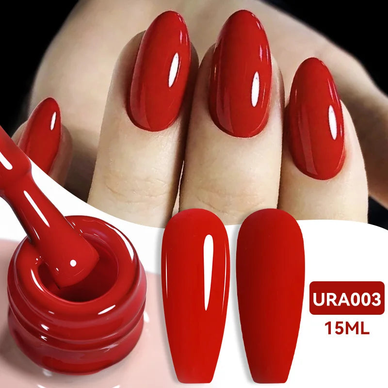 UR SUGAR 15ml Jelly Milky White Translucent Color Gel Polish Semi Permanent UV Gel Nail Art Soak Off Gel Varnish Latest Fashion