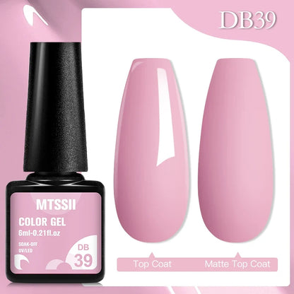 Mtssii 6ML Chocolate Color Gel Nail Polish Brown Semi Permanent UV Gel Autumn Winter Popular Soak Off Nail Art Gel Varnishes
