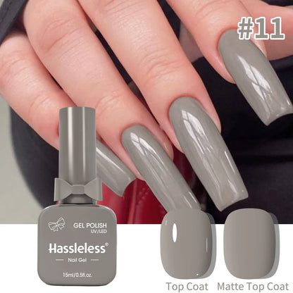 Single-use 15ml gel nail polish, convenient for home or salon manicures, easy to remove.