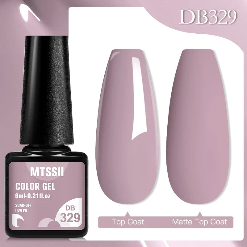 Mtssii 6ML Chocolate Color Gel Nail Polish Brown Semi Permanent UV Gel Autumn Winter Popular Soak Off Nail Art Gel Varnishes