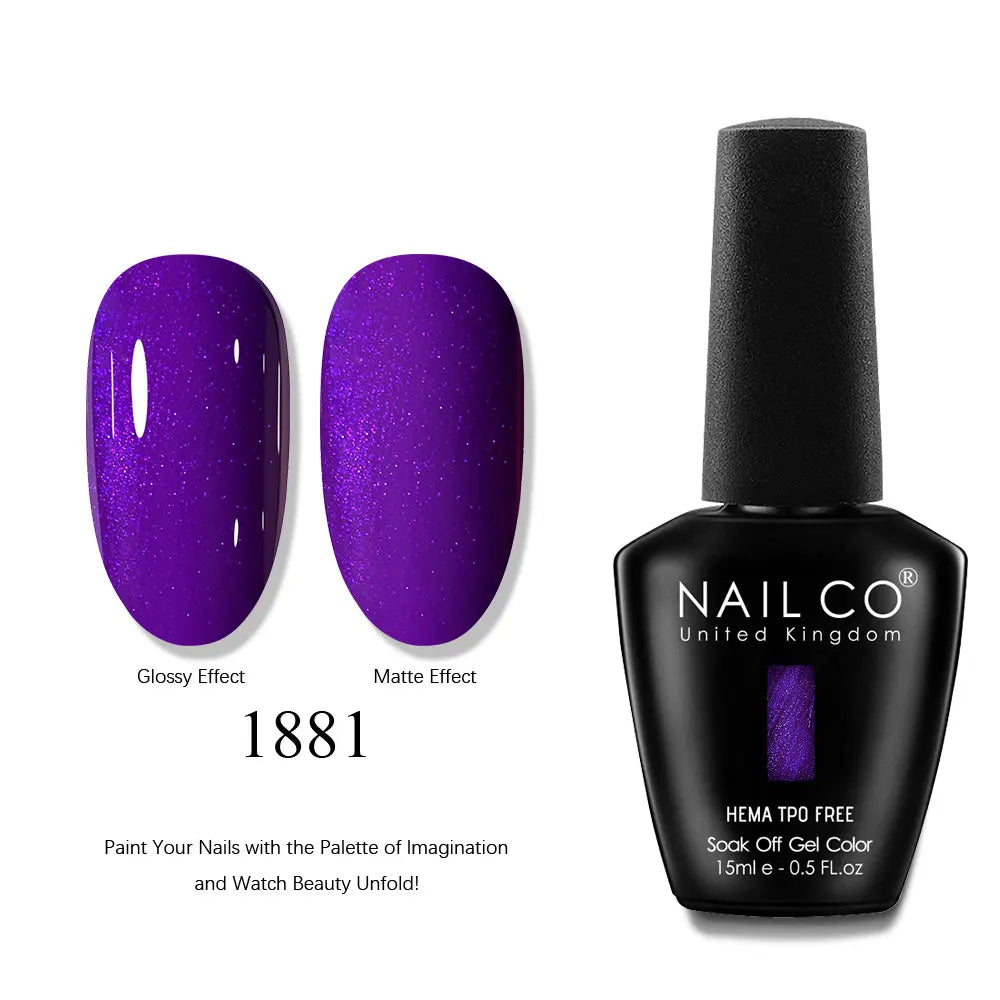 NAILCO 15ml Nails Art Gel Lack Polish Summer Hybrid Nail Varnish Manicure UV Top Coat Base HEMA TPO FREE Esmalte Nail Gel Polish